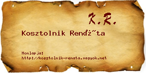 Kosztolnik Renáta névjegykártya