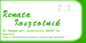 renata kosztolnik business card